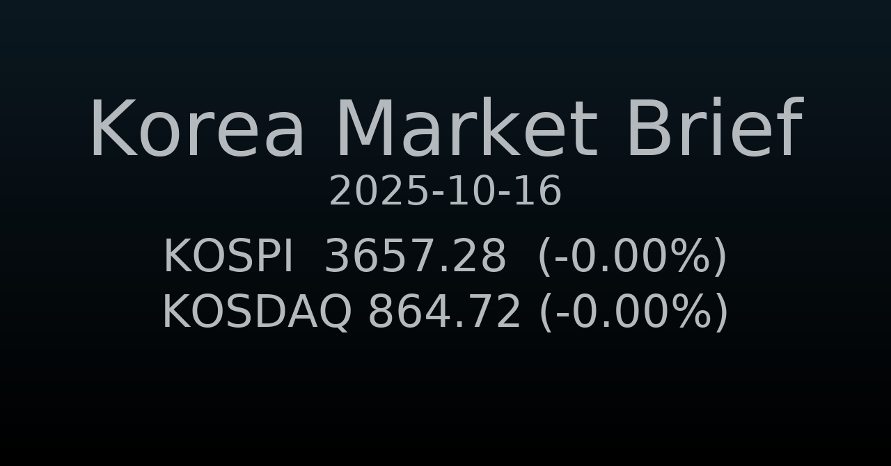 국내 증시 요약 (2025-10-16)