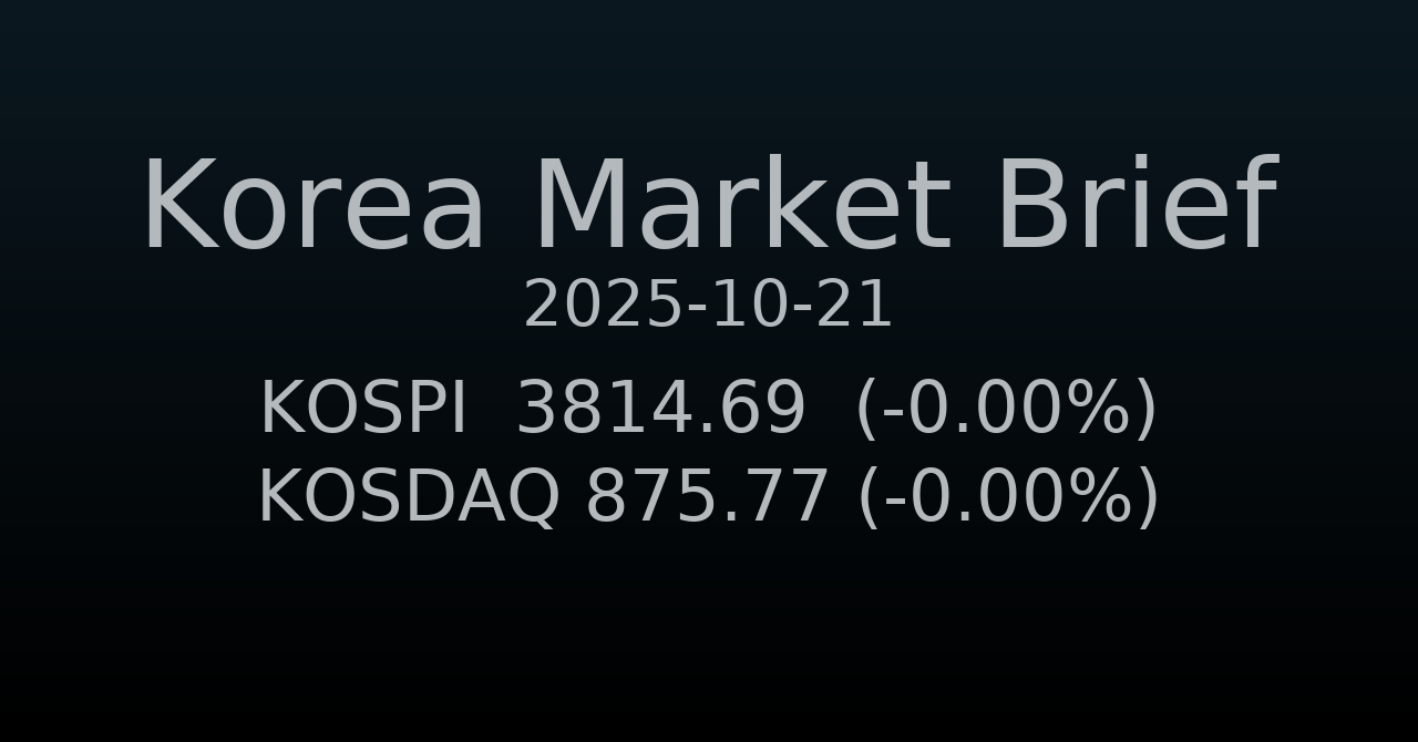 국내 증시 요약 (2025-10-21)
