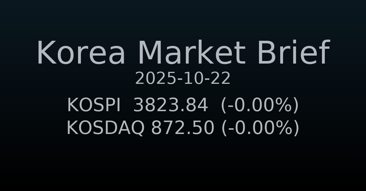 국내 증시 요약 (2025-10-22)