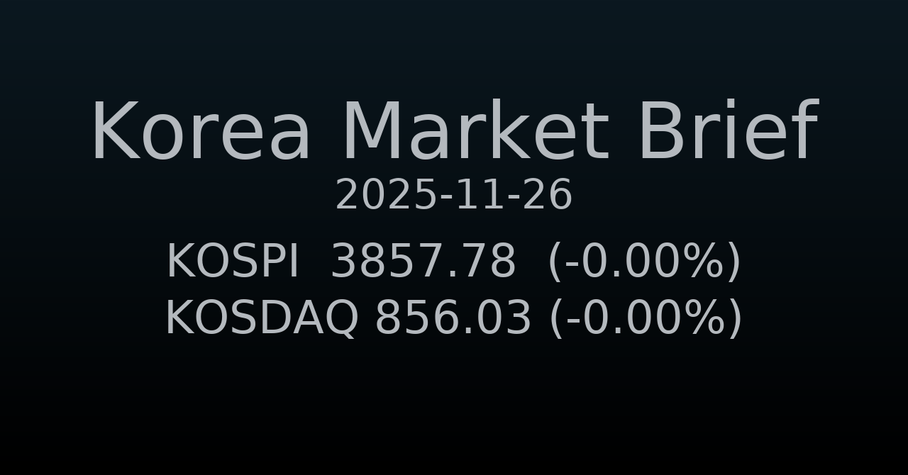 국내 증시 요약 (2025-11-26)