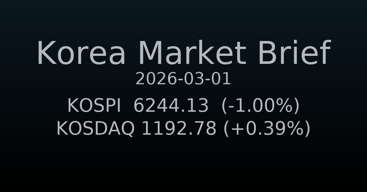 국내 증시 요약 (2026-03-01)