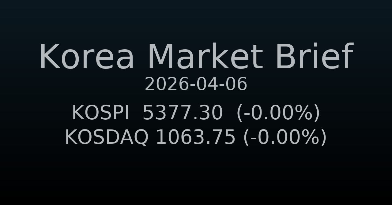 국내 증시 요약 (2026-04-06)